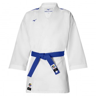 Chaqueta karategi Mizuno Toshi blanco/azul