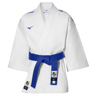 Chaqueta karategi Mizuno Kime blanco/azul